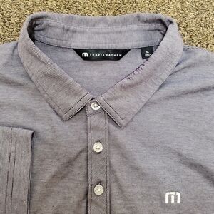 Travis Mathew Shirt Mens XL Short Sleeve Polo Lightweight Gray Outdoors Golf